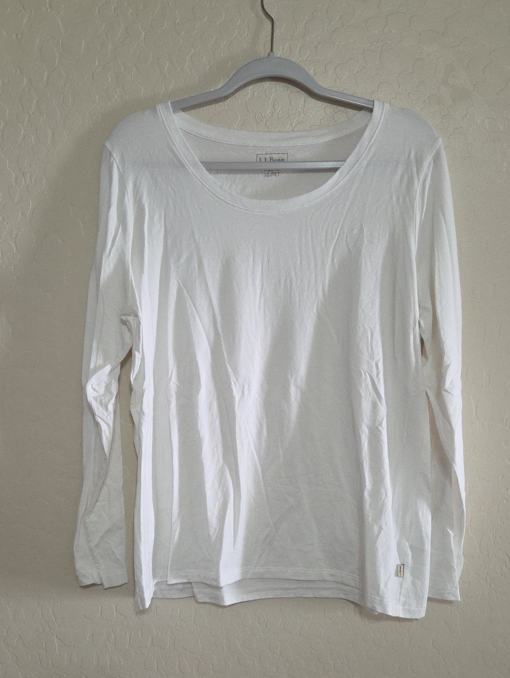 L.L. Bean Women’s Long-Sleeve Scoop Neck Tee — White